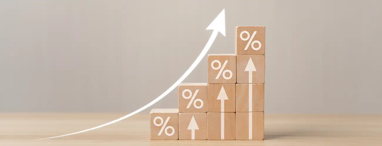 blocks showing percentages
