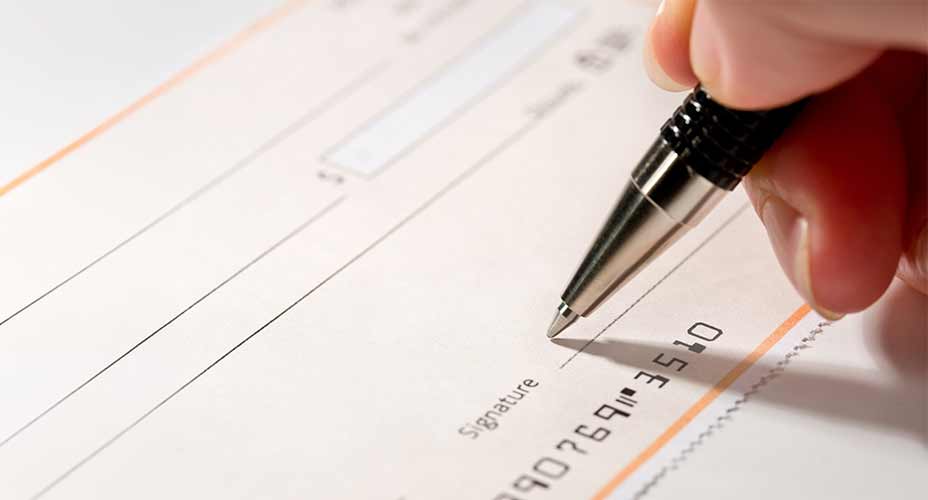 Writing a check